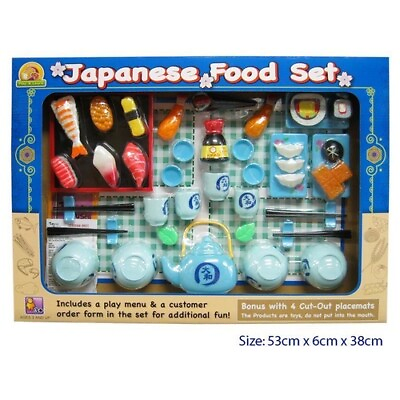 #ad JAPANESE Dinner SUSHI Set INTERNATIONAL FOOD Kids Toy PRETEND PLAY Kitchen COOK AU $51.00