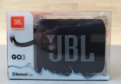 #ad #ad JBL GO3 Portable Bluetooth Speaker Waterproof 5 Hours Of Play Time JBLG03BLKAM $29.99