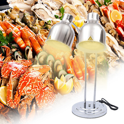 #ad 2 head Food Warmer Light Commerical Buffet Tabletop Food Heating Lamp w 2 Bulbs $179.55