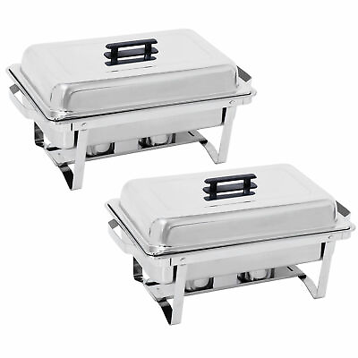 2PCS 8QT Chafing Dish High Grade Chafer Complete Stainless Steel Set Food Warmer $73.58