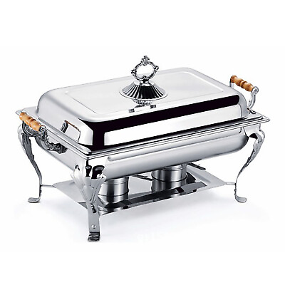 8 Quart Catering Chafer Chafing Dish Buffet Food Warmer Party Rectangle $86.00