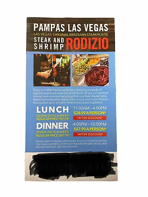 #ad #ad Pampas Las Vegas Brazilian Steakhouse Special Coupon Discounted Lunch Dinner $14.99