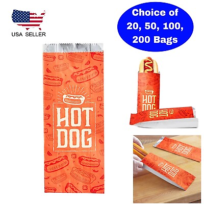 #ad Printed Foil Hot Dog Bag Food Bag 3.5#x27;#x27;x9#x27;#x27;x1.5#x27;#x27; Perfect for Snack Bar $7.95