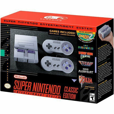 #ad 1SET Super Nintendo Classic Mini Entertainment System SNES Included 21 Games $85.00