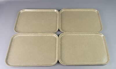 #ad 4 Vintage Cambro 15 3 Camtray Beige Cafeteria Lunch Tray 16x12 NSF $31.99