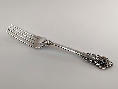 #ad Wallace Grande Baroque Sterling Silver Place Fork 7 1 2quot; No Monogram $114.99