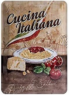 #ad Italian Food Metal Tin Sign Cucina Italiana Vintage Poster Bar Cafe Restaurant L $26.51