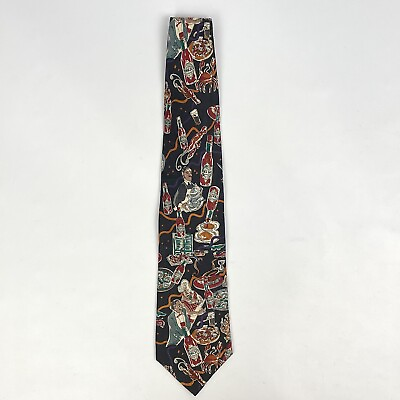 #ad Tabasco Sauce Crab Lobster Eggs Pizza Salad Food Dining Out Party Theme Necktie $9.99