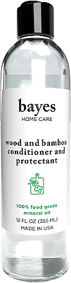 Bayes Mineral Oil 12oz Food Grade Mineral Oil for Cutting Board Oil Wood amp; Oil $12.72