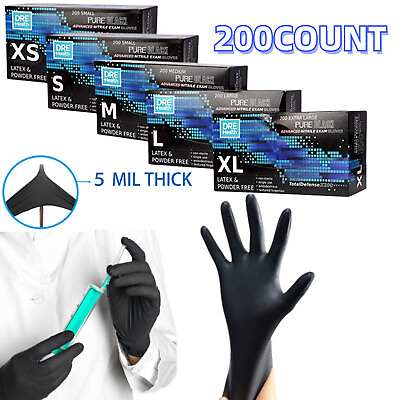 200 1000PCS Disposable Nitrile Gloves Latex Free Powder Free Medical Exam Gloves $42.99