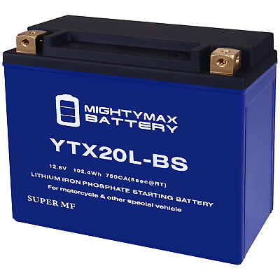 #ad Mighty Max YTX20L BS Lithium Battery Replaces Arctic Cat 500 Prowler 500 21 22 $119.95