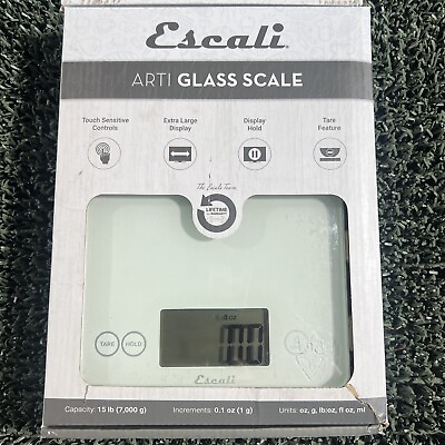 Escali ARTI Kitchen Scale Frost White #34 $18.95