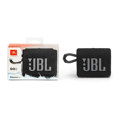 JBL GO3 Portable Waterproof Wireless Speaker Black $33.00