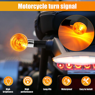 #ad 4Pcs Motorcycle Turn Signal Light Motorcycle Indicator Light Super Front HaWbh $22.69