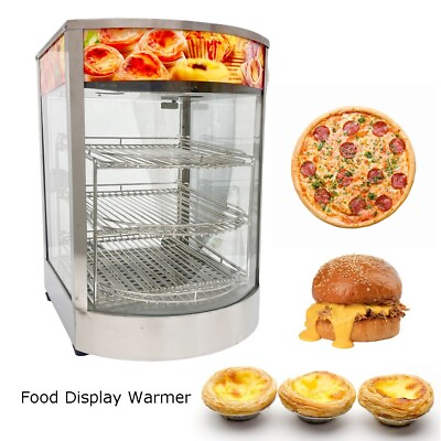 #ad 3 Layer 110V Food Warmer Court Heat Food pizza Display Cabinet Pastry Restaurant $305.10