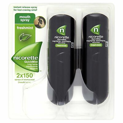 #ad Nicorette QuickMist Mouth Spray Duo Pack Fresh Mint 1 Mg SHIPS FAST FROM USA $44.99