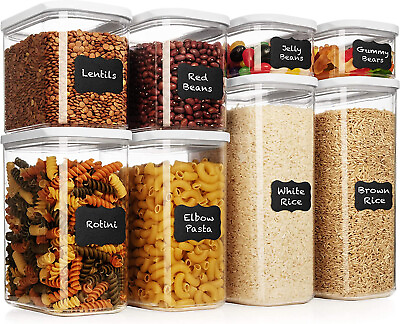8 PCS Set Airtight Container Set for Food Storage and Pantry Shazo $27.99