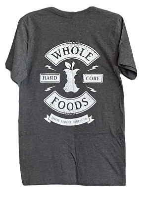 Whole Foods Hero T Shirt Adult XS Gray Graphic Tee Employee Hard Core Short Slv $9.95