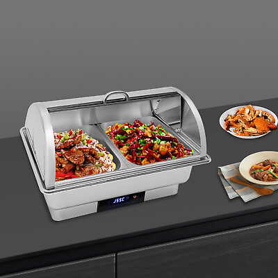 Electric Chafing Dish Stainless Steel Buffet Food Warmer 9L Chafer Dish Cover $159.98