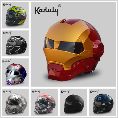 Iron Man Transformers Style Personality Full Helmet Safety Revealable Motorcycle $129.99