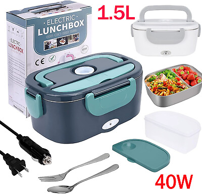 1.5L Electric Heating Lunch Box for Car Home Portable Food Warmer Food Heater $28.99