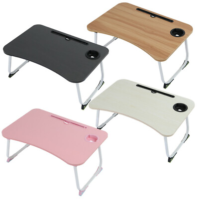 Folding Desk Tray Table Drawer Bed Food Portable Laptop TV Lazy Notebook Stand $32.99