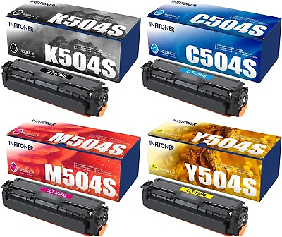 #ad #ad CLT K504S CLT 504S CLT504S 4 Pack Toner Cartridge Replacement for Samsung C18... $199.99