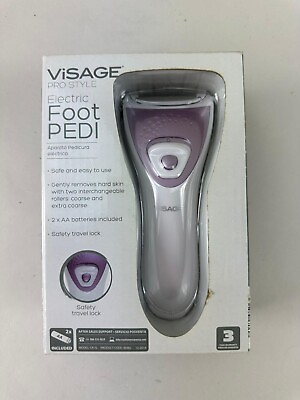 #ad Visage Pro Style Electric Foot Pedi Purple amp; White $19.99