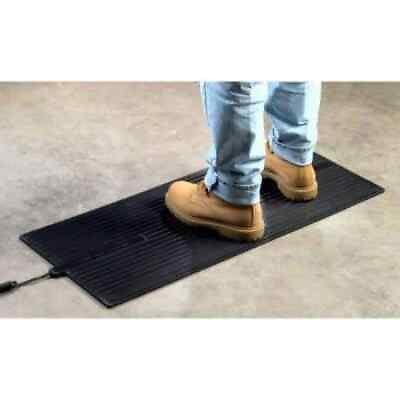 #ad Electric Foot Warmer Floor Mat Heated Rest Cold Feet Waterproof Rubber 16x36 New $83.98