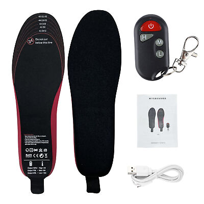 #ad Heated Insoles Rechargeable Foot Warmer with Remote Control Men Women Outdoor $25.28