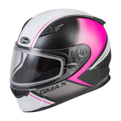 #ad Gmax GM 49Y Hail Matte Black and Pink Full Face Snow Helmet Youth Size MD $39.99