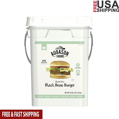#ad 4 Gallon Pail Gluten Free Black Bean Burger Food Storage Emergencies Camping US $76.02