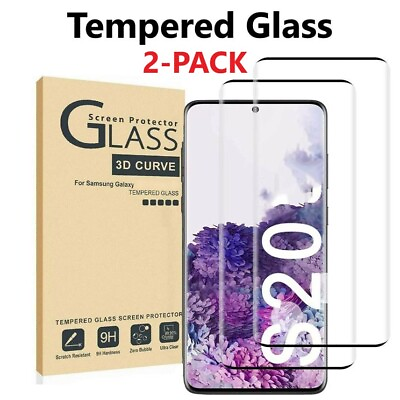 2 Pack Tempered Glass For Samsung S20 S10 Note 20 10 Plus Ultra Screen Protector $6.97