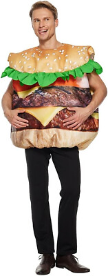 #ad #ad EraSpooky Adult Hamburger Costume Funny Food Party Halloween Suit $16.96