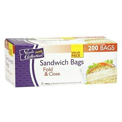 #ad Reusable amp; Disposable Food Storage Bags Sandwich amp; Snacks 50 120 200 Count $9.98