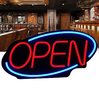 #ad LED Open Sign Neon Light Bright for Restaurant Bar Pub Outside Wall Decor PVC $48.89