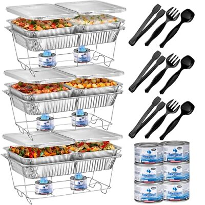 #ad #ad Disposable Chafing Dishes for Buffet Set 33 Pc Food Warmer Buffet Full Size $93.96