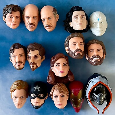 Marvel Legends Captain America Thor Black Widow Silk Potts Tony Stark head UPICK $14.95
