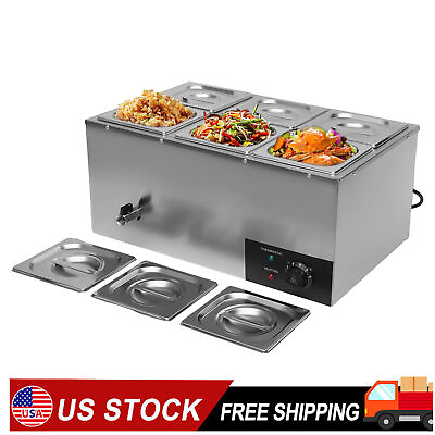 #ad Commercial Food Warmers Electric Warmers for Food LARGE CAPACITY WITH 6 PANS $219.00