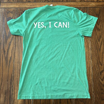 #ad Whole Foods Market T Shirt Size Medium Green White Yes We Can Logo New $13.95
