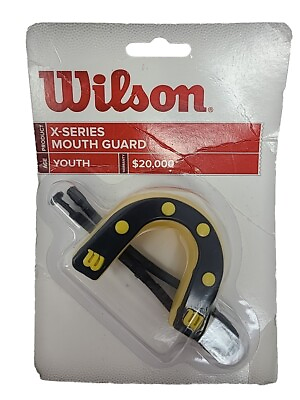 #ad Wilson X Series Youth Mouth Guard Black Yellow $6.99