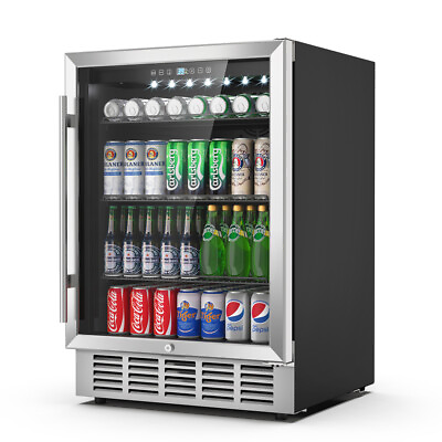 #ad ECOJOY 5.3 Cu.Ft 190 Cans Indoor RefrigeratorBuilt in Beverage Cooler W Lock $689.99