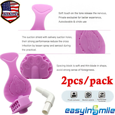 #ad 2Pcs Dental Sterilize Isolation Mouth Pieces Autoclavable Saliva Suction Tube US $21.98