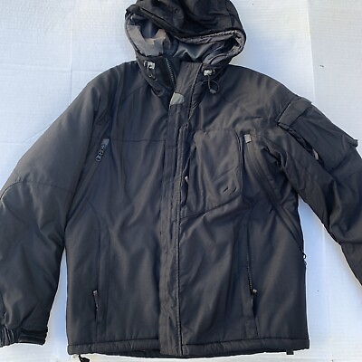 Men#x27;s Gap Arctic Expedition hooded Jacket size Small black lined insulated thick $32.99