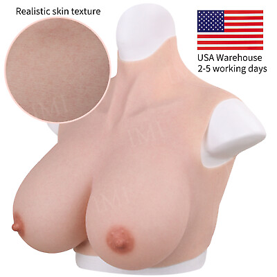 #ad #ad IMI B H Cup Silicone Breast Forms Breastplates Crossdresser Fake Tits Drag Queen $143.99