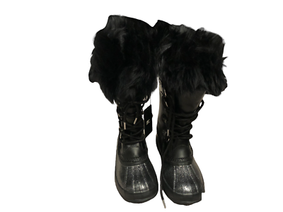 Sorel Black Waterproof Joan of Artic Boots Womens 7.5 $90.00