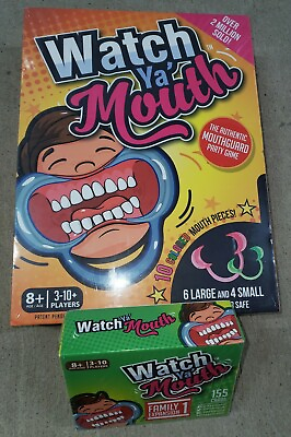 Watch Ya#x27; Mouth Game With Family Expansion Pack HILARIOUS Mouthguard Party Game $29.95