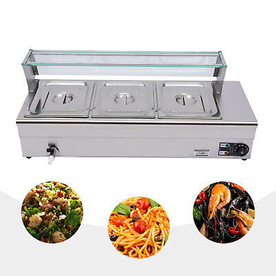 #ad #ad Commercial Food Steam Table 2.3quot; Deep 110V 1200W Electric Countertop Food Warmer $161.50