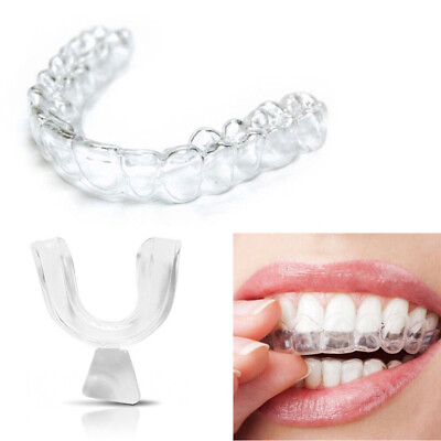 #ad 4Pcs Silicone Night Mouth Guard Teeth Clenching Grind Dental Sleep Aid Oral Care $5.99