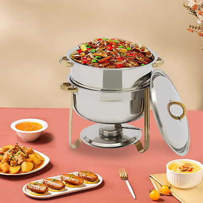 Round Chafer Chafing Dish 14Qt Bain Marie Buffet Food Warmers Chafing Dishes $86.00